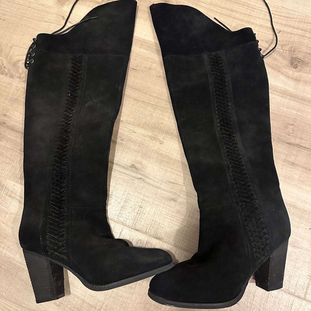 Sbicca Over The Knee Black Suede Boots